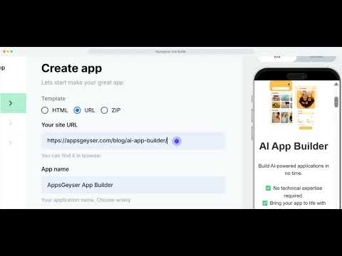 Website to App in Minutes with AppsGeyser