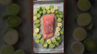 One-Pan Lemon Pepper Salmon with Leeks #cooking #dinner #food