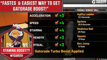 NBA 2k20 - Fastes & Easiest way to get Gatorade Boost from Training Drills - Tutorial