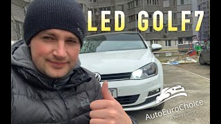 Описание по замене LED ламп на VOLKSWAGEN GOLF 7 / ALED H15 RH15C05 / ALED H7 VW RH7Y07H пригон авто