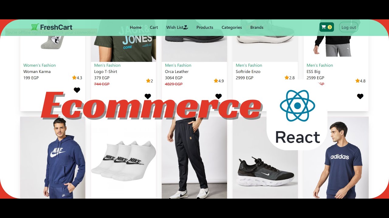 Ecommerce project by react JS | ريأكت جافا سكريبت - YouTube