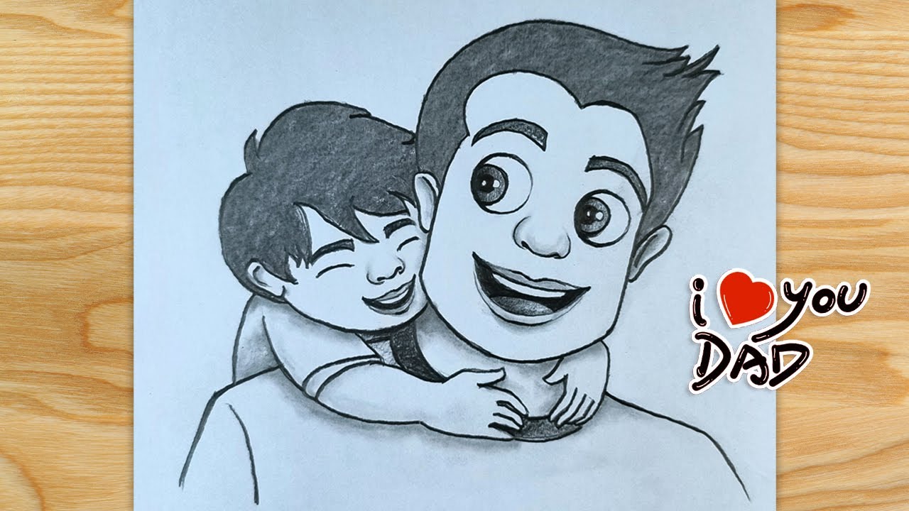 Happy father's day drawing Special Drawing Tutorial || Step by Step ...