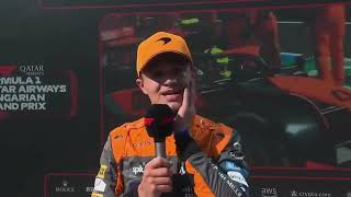 F1 Post-Race Interview | GP of Hungary 2023 | Lando Norris