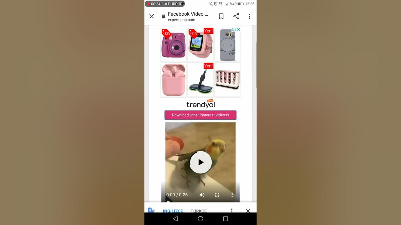 Pinterest'ten Video İndirme - YouTube