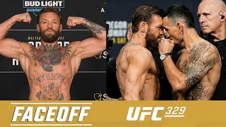 "He's Looking Scary" Conor McGregor VS Max Holloway Heated FACEOFF | UFC 329