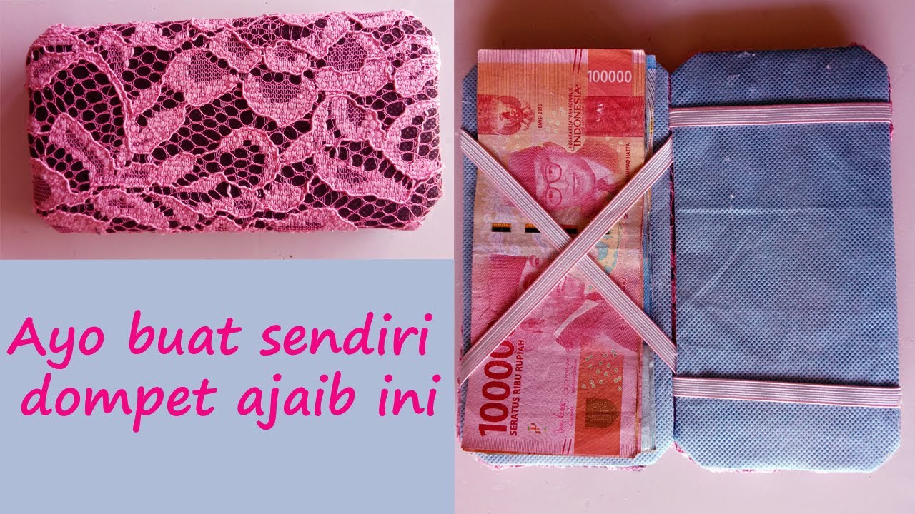 Cara Membuat Dompet Ajaib Dompet Sulap Tutorial Dompet Brokat Diy Magic Wallet Youtube