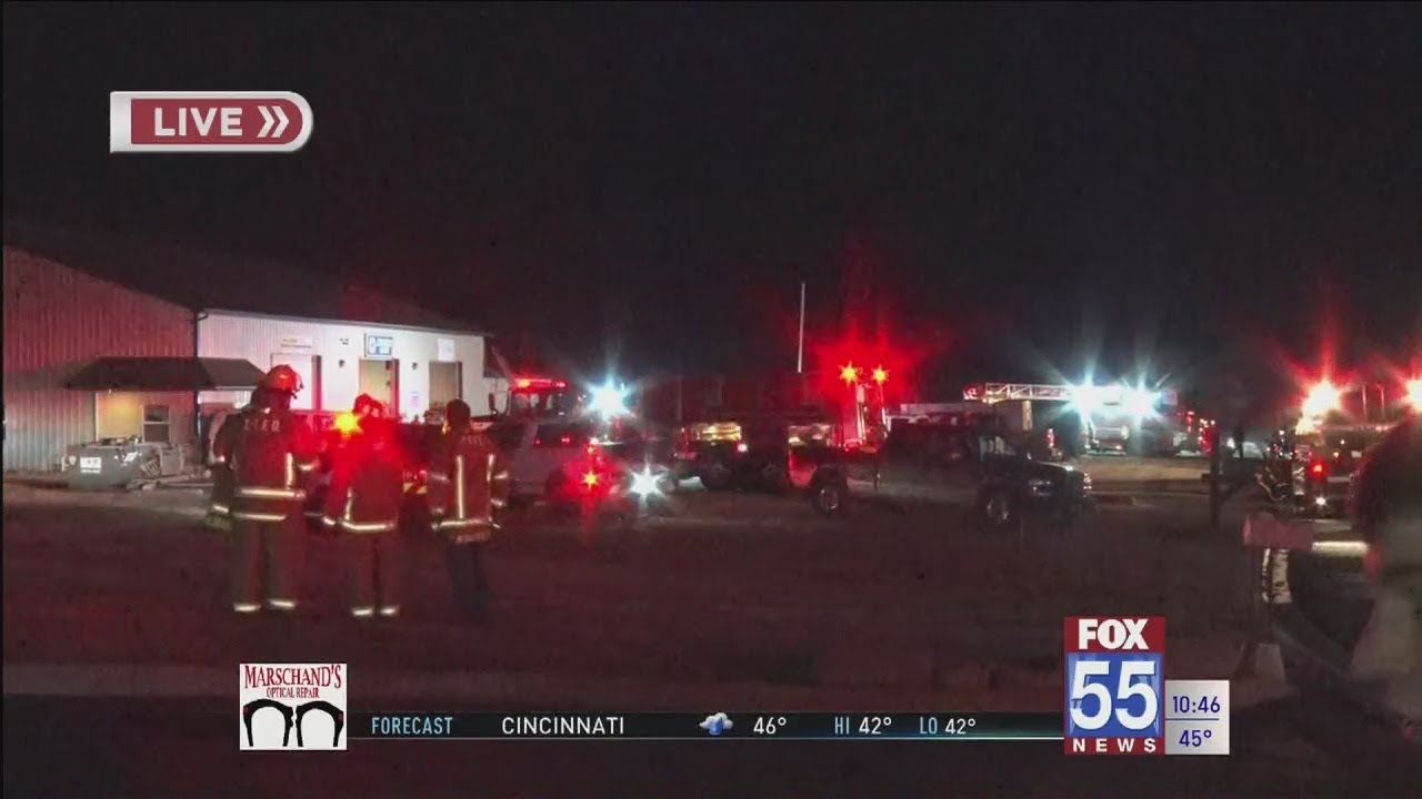 Four fire departments respond to Churubusco auto shop fire YouTube