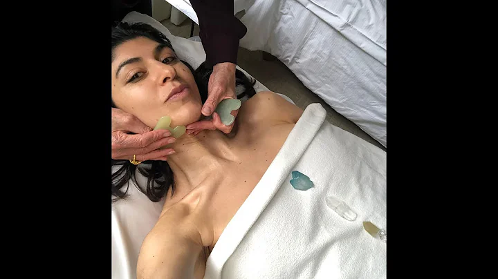 How to use a Gua Sha tool for lymphatic drainage, ...