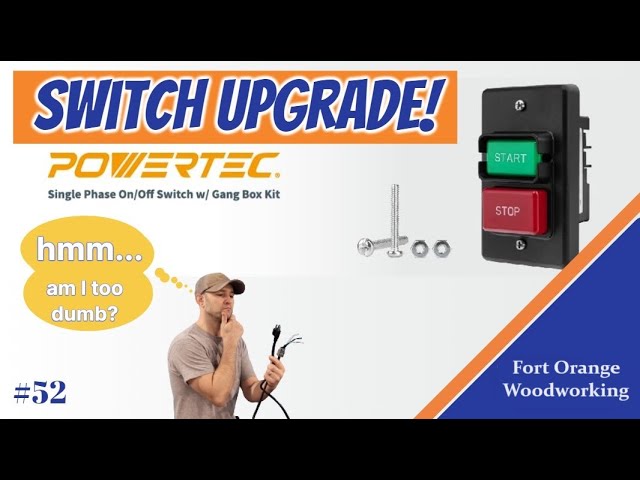 Table Saw Switch POWERTEC 110/220-Volt Single Phase On/Off Switch 71008 ...