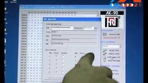 KEY reading and writing denmonstration with BMW AK90 Key Programmer