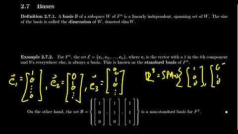 Basis and Dimension of a Vector Space