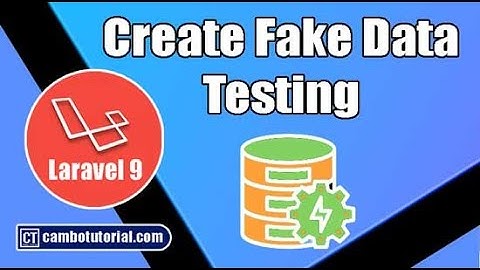 Laravel 9 Example Generate Mock Data Seeder Factory | LARAVEL TUTORIAL
