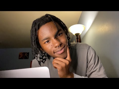 ASMR friendly guy cheats off you in class (typing sounds, tingly whisper, flirty)