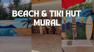 This custom mural COMPLETELY transformed this outdoor pool space!