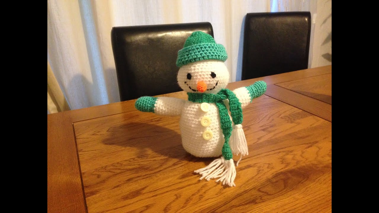 How to crochet the snowman PART 1 YouTube