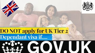 Do not apply for UK Tier 2 dependant visa until you watch this II UK Dependant visa screenshot 2