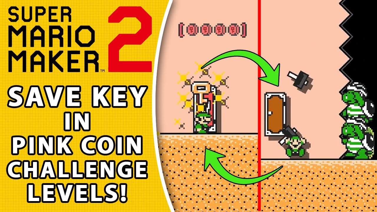 Finally! Save Progress in Pink Coin Levels AFTER Keydoor! Mario Maker 2 Magic