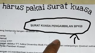 Cara bikin surat kuasa mega finance pengambilan BPKB MOTOR MOBIL DLL,