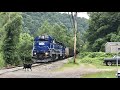 Coal Train Slows For Dog On Track While Climbing Steep Holler, West Virginia Coal Trains, Big Eagle