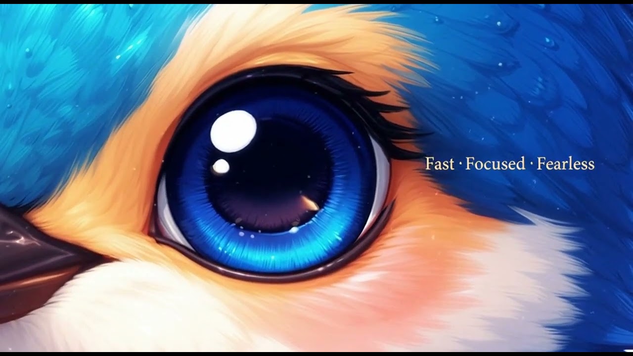 Meet Vily the Kingfisher, Brave & Fast Kawaii Fantasy Friend