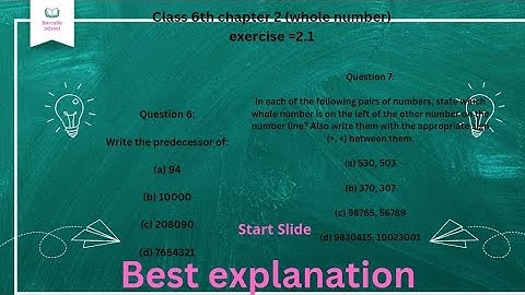 Q 7 Q6 - Ex 2.1 - Whole Numbers - Chapter 2 - Class 6th NCERT Maths just 2 minute 👆👆