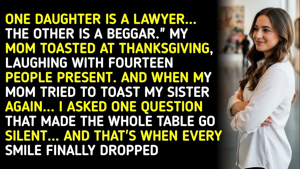 ONE DAUGHTER IS A LAWYER... THE OTHER IS A BEGGAR.