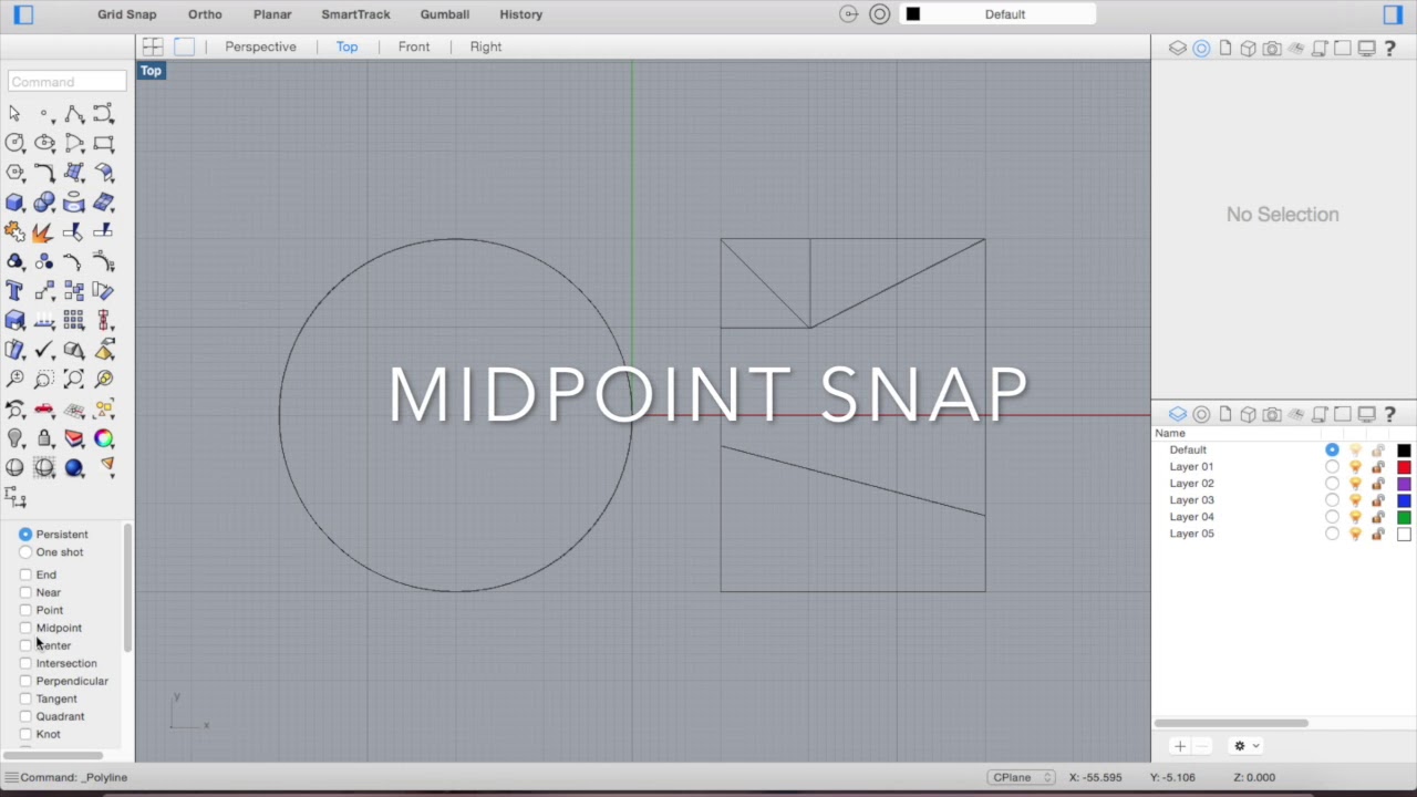 Rhino 5.0 - Snap Functions - YouTube