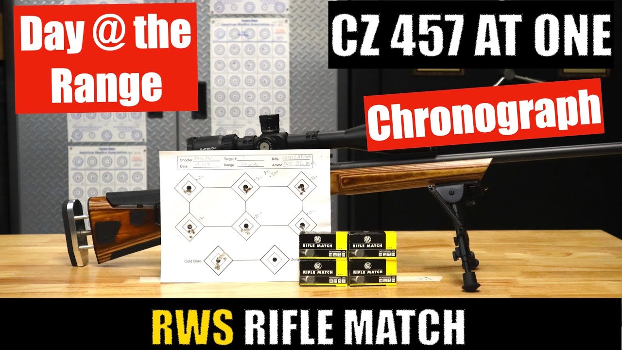 CZ457 AT-ONE RWS Rifle Match 22LR Accuracy Review and Chronograph Data Details