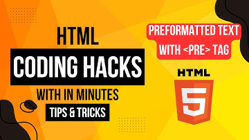 HTML Basics: Preformatted Text with PRE Tag II HTML Tutorial: Preserving Spaces and Line Breaks