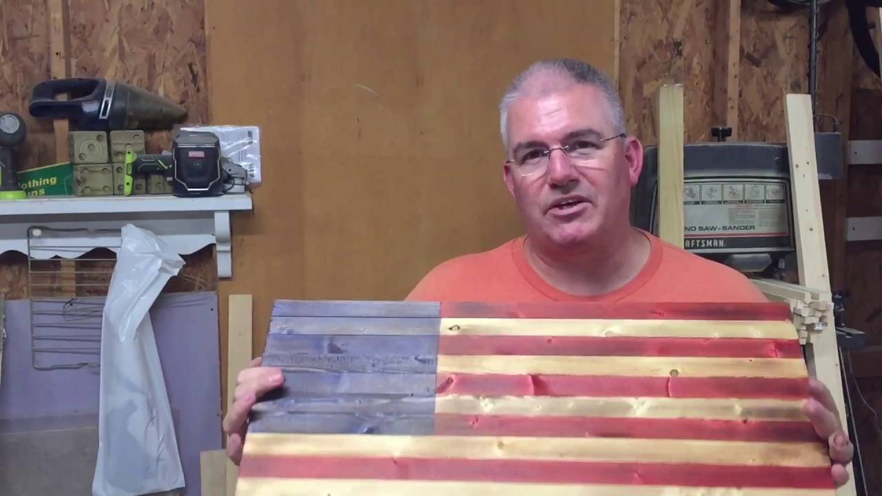 Rustic American Flag / Stained / DIY