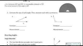 CH10 Adapted Angles and Angle Bisector Review
