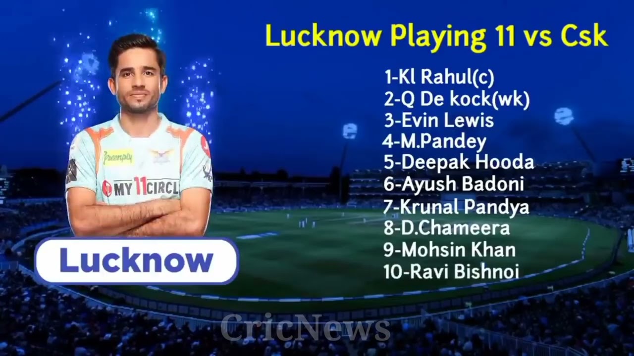 | IPL 2022 | Lucknow Super Giants vs Chennai Super Kings Playing XI | LSG vs CSK Playing XI 2022 |