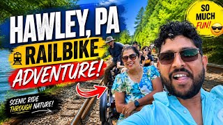 Hawley, PA Railbike experience with kids