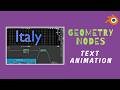 Text Outline Animation | Geometry Nodes | Blender 5.1