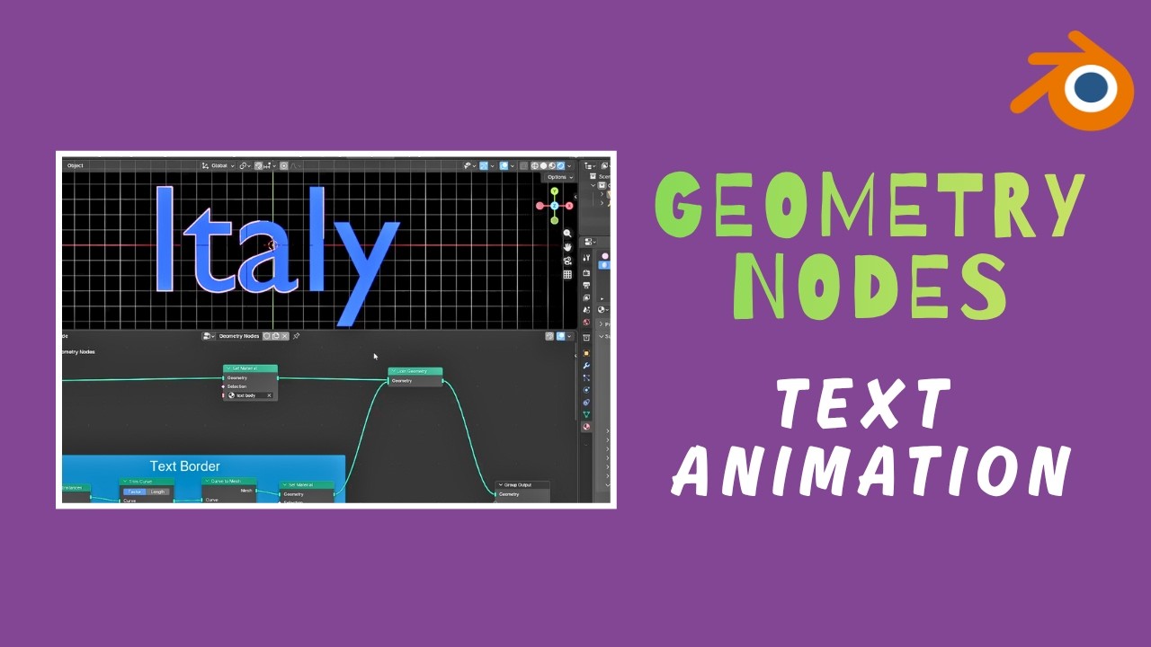 Text Outline Animation | Geometry Nodes | Blender 5.1 - YouTube