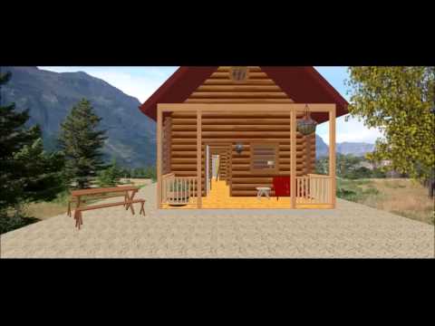 Conestoga Log Cabin Kit Tour - Vacationer 17' x 31'  with 2 BR | 1 BA | 727 SQF
