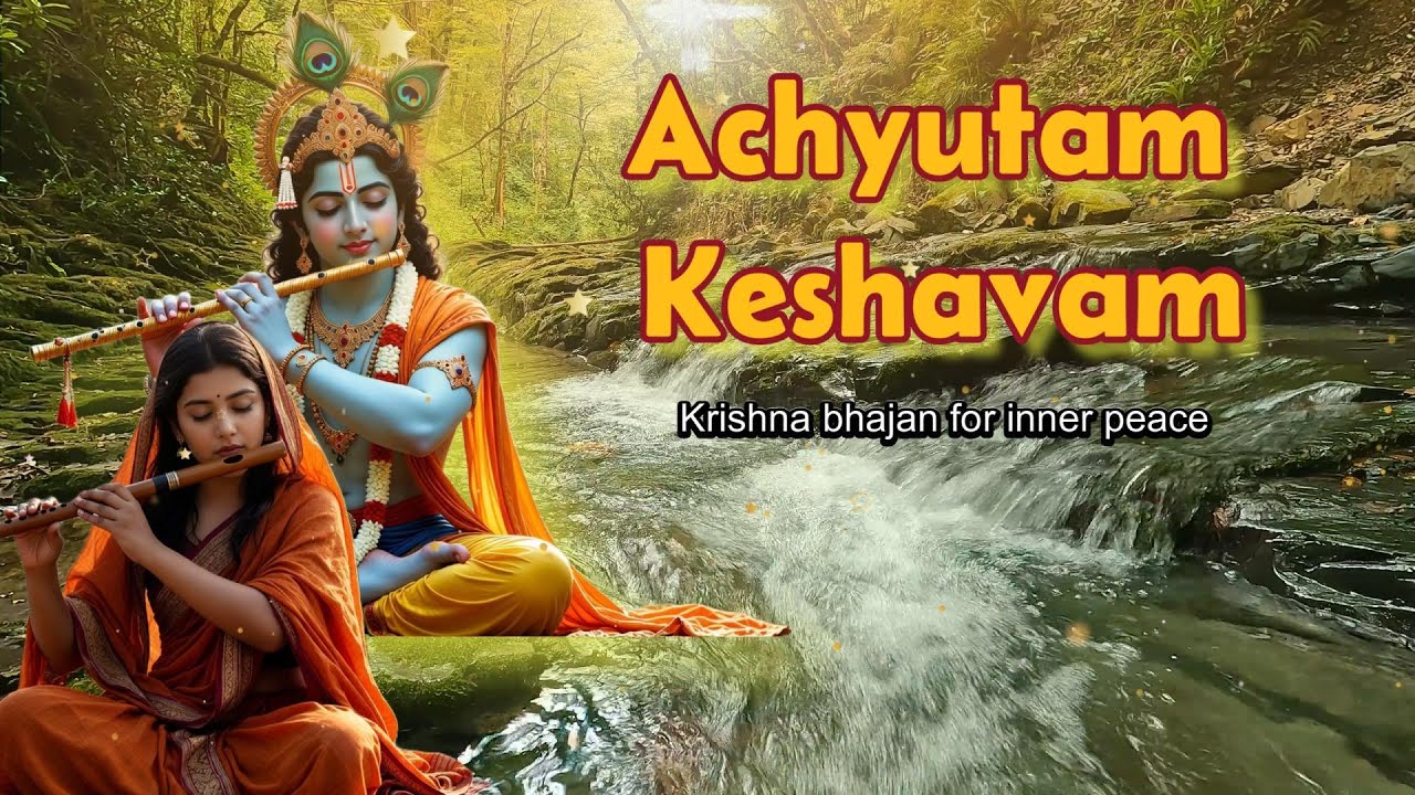 Achyutam Keshavam || Krishna Bhajan for inner peace 