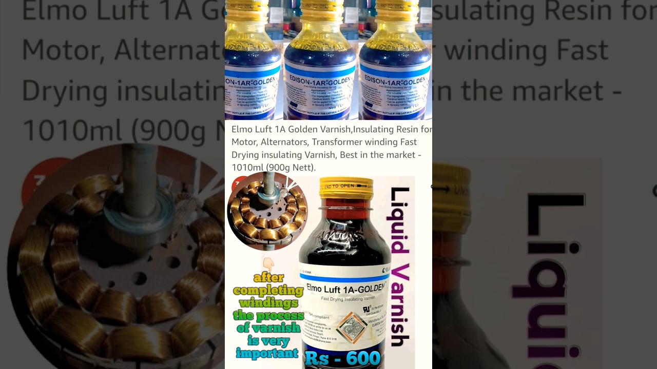 Liquid Varnish | for coil windings | the process of varnish is very important 