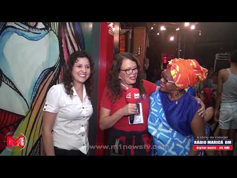 Simone Boechat entrevista Denise Alemão e Daiani Gonçalves após apresentação do Escolão em Maricá-RJ
