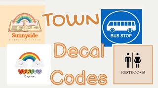 Town decal codes for bloxburg