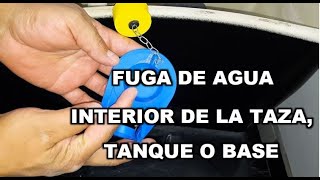 Fugas De Agua En El Inodoro
