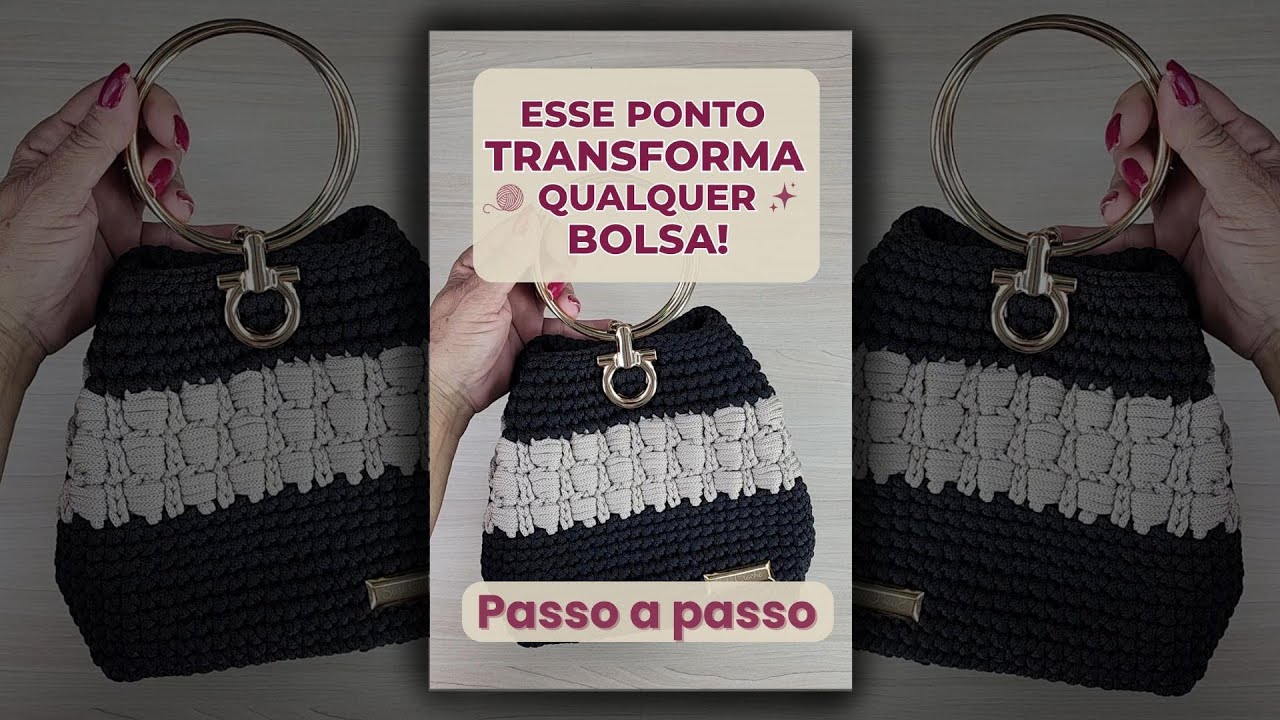 Ponto de Crochê Fácil e Lindo | Transforme suas Bolsas em Minutos!