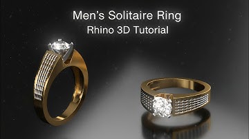 Men’s Solitaire Ring | Rhino 3D Tutorial 💍 | Jewelry Design for Beginners