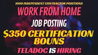 NEXREP is HIRING for TelaDoc at $17.50hr | NOW HIRING #dedicateddiva #workfromhome