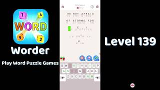 Worder Level 139 | Worder Logic Word Search Level 139 Answers