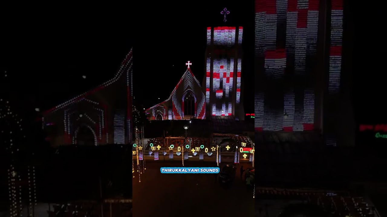 Idaiyangudi Holy trinity Church christmas 🎄 lighting decoration 