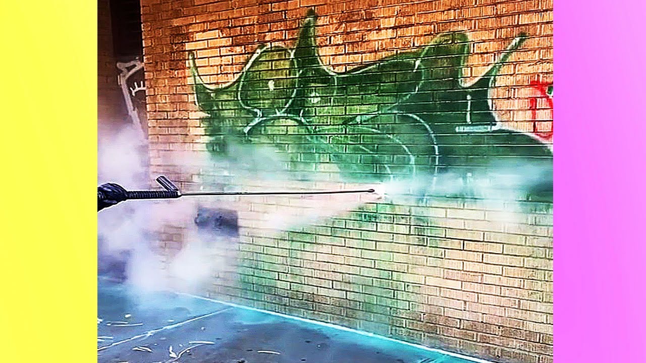 Pressure Washing Graffiti | Pressure Washer Graffiti Removal Cleaning Edition 