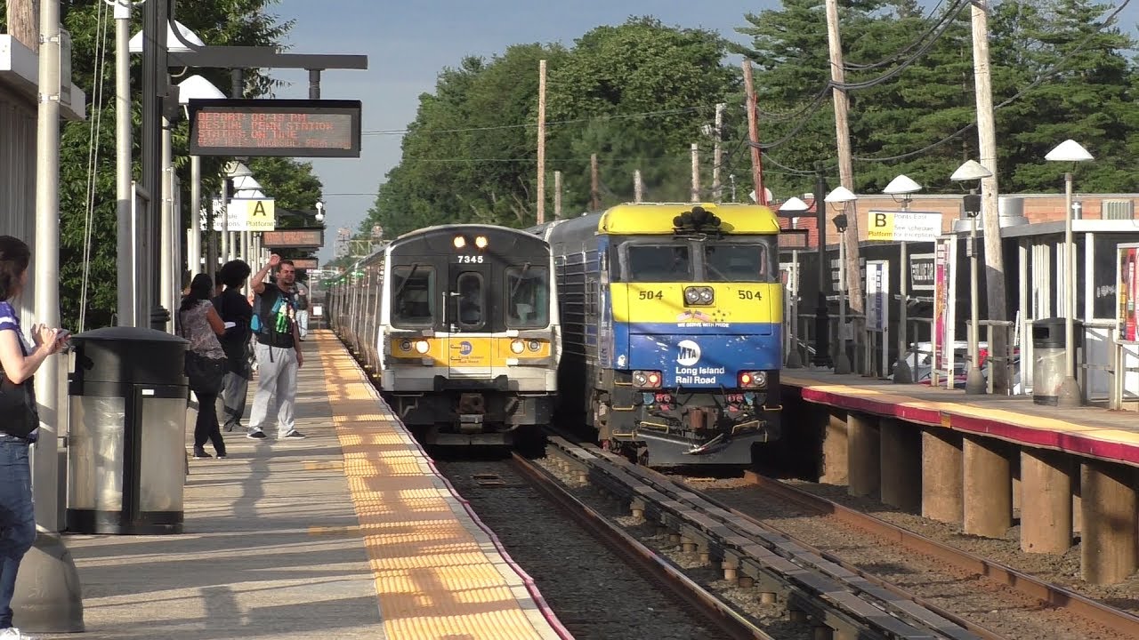 Long Island Rail Road HD 60fps: 80 Minutes of Evening Rush Hour @ New Hyde Park (7/6/17)
