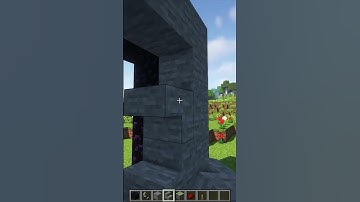 Creeper Design Nether Portal Minecraft #shorts #minecraft