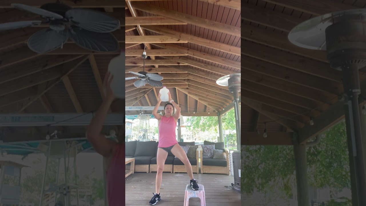 30 minute home workout using water gallons YouTube